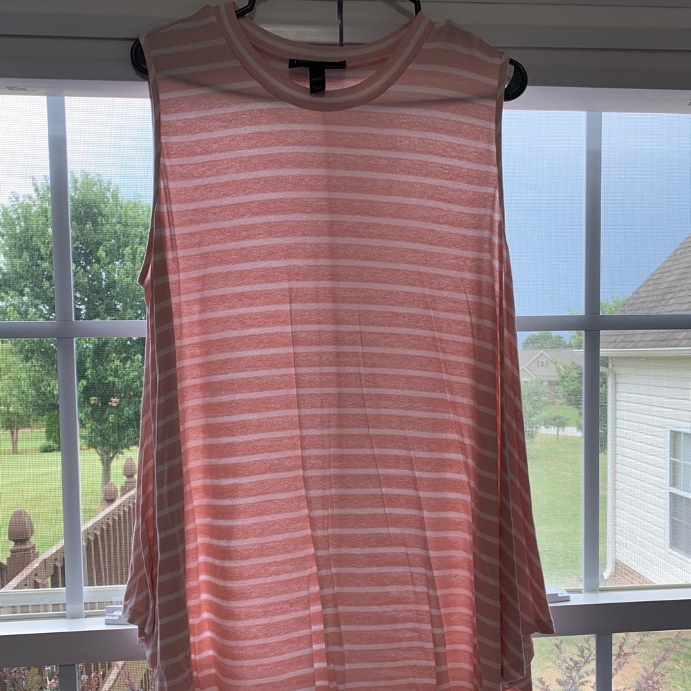 Plus size striped tank